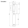 Vías de escape - Cerradura Cortafuegos 2037F 60mm Canto Redondo Inox