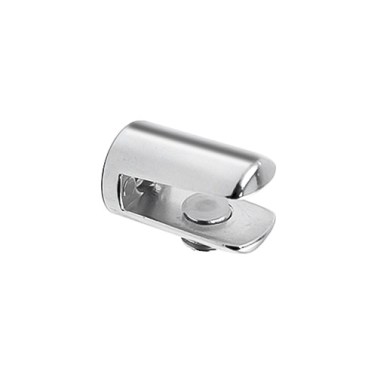 Soporte Baldas Cristal Cilíndrico 205/6 mm Cromo Brillo
