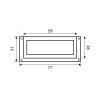 Buzones - Portaetiquetas 77x31 mm Latón Pulido