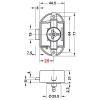 Cerradura Sobreponer Push Lock E25 mm Marrón