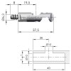 Herraje para mueble - Empalme Target J10 Tornillo Euro Largo 8mm Zincado