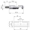 Herraje para mueble - Empalme Target J10 Tornillo Euro Largo 11mm Zincado