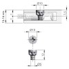 Herraje para mueble - Piñón Regulación Target J10 Ø10 mm Tablero 16 mm