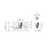 Herraje para mueble - Piñón Regulación Target J10 Ø10 mm Tablero 25 mm