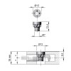 Herraje para mueble - Piñón Regulación Target J12 Ø12 mm Tablero 18mm