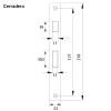 Cerraduras puerta metálica - Cerradura Metálica 2200 Deslizante E13,5 mm Zincado