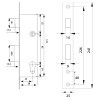 Cerradura Metálica 2210 Deslizante E25 mm Inox