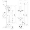 Cerradura Metálica 2210 Basculante E25 mm Inox