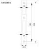 Cerradura Metálica 2210 Basculante E25 mm Inox