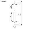 Cerradura Metálica 2210E Deslizante E25 mm Inox