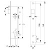 Cerradura Metálica 2219 Picaporte + Llave E20 mm Inox