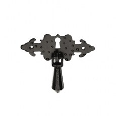 Tirador Péndulo Horizontal con Bocallave 90x35 mm Negro