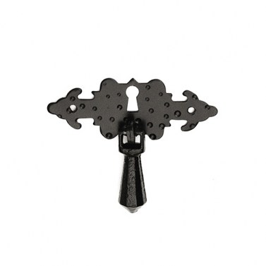 Tirador Péndulo Horizontal con Bocallave 90x35 mm Negro