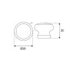 Pomos mueble - Pomo 222 Payaso Malabarista