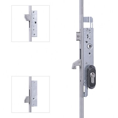 Cerraduras puerta metálica - Cerradura Metálica 2230L 3 Puntos Gancho y Palancas E21 mm Inox