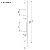 Cerradura Metálica 2240BE Gancho E35mm Inox