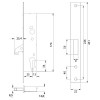 Cerraduras puerta metálica - Cerradura Metálica 2241BE Gancho sin Pestillo E25 mm Inox