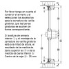 Cerradura Falleba SYMO Piccolo-Nova E15 mm Derecha