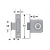 Cerradura Mueble con Cilindro MOD22 50 mm Latón