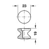 Pomo Tirador Push Lock Mini Ø19 mm Níquel Mate