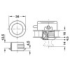Roseta para Tirador Push Lock Ø26 mm Níquel Mate
