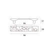 Tiradores mueble - Tirador Traditional 230 64mm Rombo Cuero Mate