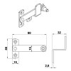 Fallebas y Cremonas para Ventanas - Aldabilla Postigo MOD2 Solape 30 mm Cuero