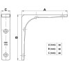 Herraje para mueble - Ángulo MOD2 30 mm Zincado