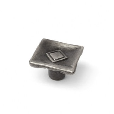 Pomos mueble - Pomo Traditional 231 20mm Rombos Plata Mate