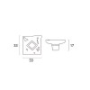 Pomos mueble - Pomo Traditional 231 33mm Rombos Cuero Mate