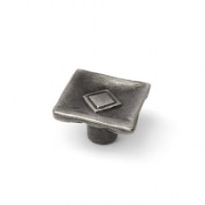 Pomos mueble - Pomo Traditional 231 26mm Rombos Plata Mate