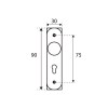 Tirador con Bocallave 236 90x30 mm Patinado