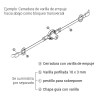 Cerraduras y cierres armario - Cerradura de Varilla de Empuje SYMO Derecha Níquel