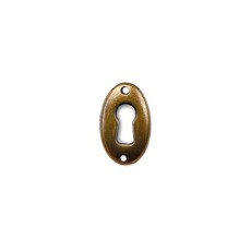 Asas y anillas mueble - Bocallave Ovalado 30x20mm Cuero Mate