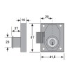 Cerradura Mueble con Cilindro de 37 mm MOD23-R E20 mm Latón