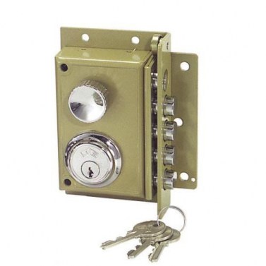 Cerradura 240 Cilindro Fijo Izquierda Dorado