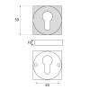 Bocallaves - Bocallave Yale Cuadrado 2473 Cromo Satinado