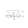 Tiradores mueble - Tirador Traditional 248 96mm cuadrados Cuero Mate