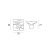 Pomos mueble - Pomo Traditional 249 33mm Cuadrados Cuero Mate