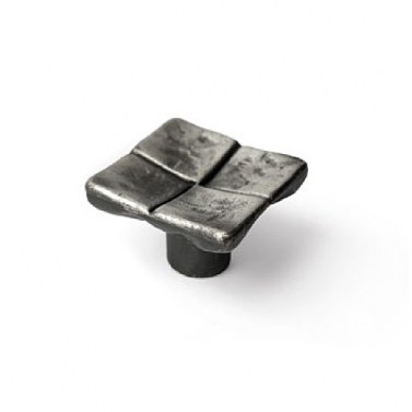 Pomo Traditional 249 26mm Cuadrados Plata Mate