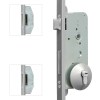 Cerradura Seguridad 2510 3 Puntos Cerradero 45mm Plata Mate