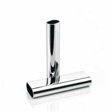 Tubo 4 Metros Oval 25x15 mm Cromo Brillo