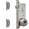 Cerradura Seguridad 2518 3 Puntos Cerradero 45mm Cromo Mate
