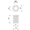 Tuerca Embutir Cabeza Allen Métrica 6x15 mm