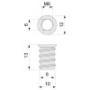 Tuerca Embutir Cabeza Allen Métrica 6x13 mm