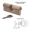 Cerradura Seguridad 2551 3 Puntos C45 mm Cromo Mate