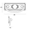 Asas y anillas mueble - Asa Rectangular 258 96x43 mm Bronce Envejecido