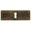 Asas y anillas mueble - Bocallave Rectangular 258 96x43 mm Bronce Envejecido