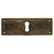 Asas y anillas mueble - Bocallave Rectangular 258 96x43 mm Bronce Envejecido