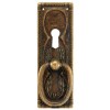 Asas y anillas mueble - Colgante Rectangular con Bocallave 259 96x33 mm Bronce Envejecido